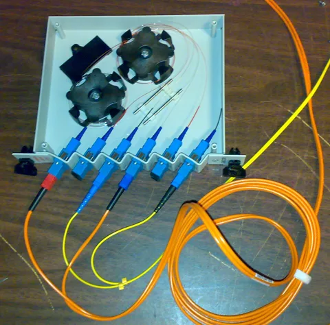 Illustrative equipment reference: "fiber cable" for Austria project planning