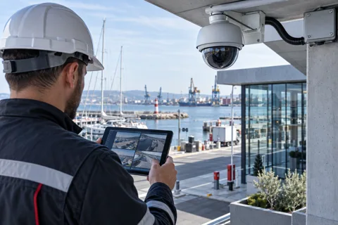 Generated service illustration: Commercial CCTV installation for Bulgaria project planning