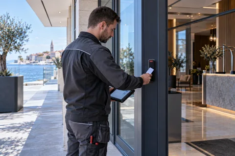 Generated service illustration: Access control and security integration for Croatia project planning