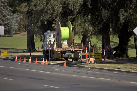 Illustrative equipment reference: "fiber cable" for Cyprus project planning