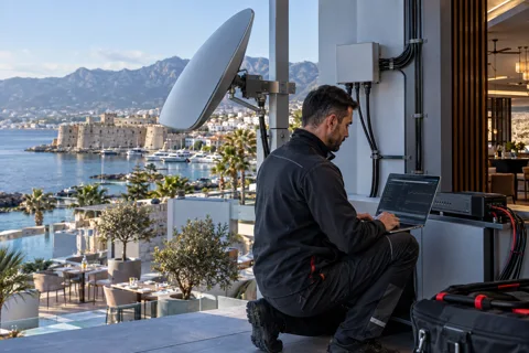 Generated service illustration: Remote connectivity and secure administration for Cyprus project planning
