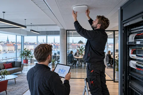 Generated service illustration: Network infrastructure and Wi-Fi for Denmark project planning