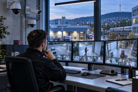 Generated service illustration: AI CCTV and intelligent video for Germany project planning