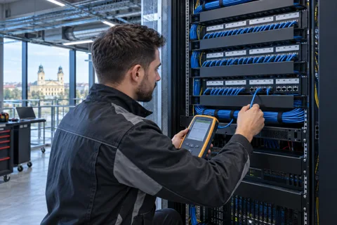Generated service illustration: Structured cabling for Hungary project planning