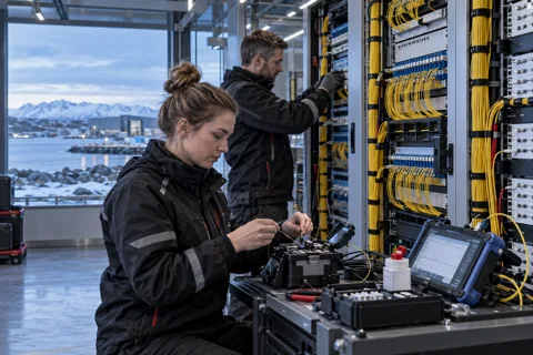 Generated service illustration: Private fibre infrastructure for Iceland project planning