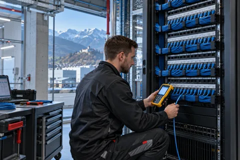 Generated service illustration: Structured cabling for Liechtenstein project planning