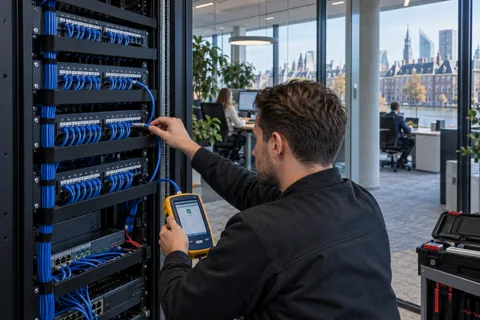 Generated service illustration: Structured cabling for Netherlands project planning
