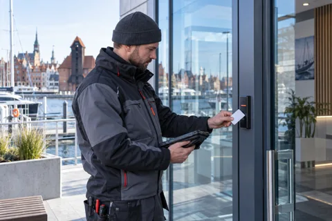 Generated service illustration: Access control and security integration for Poland project planning