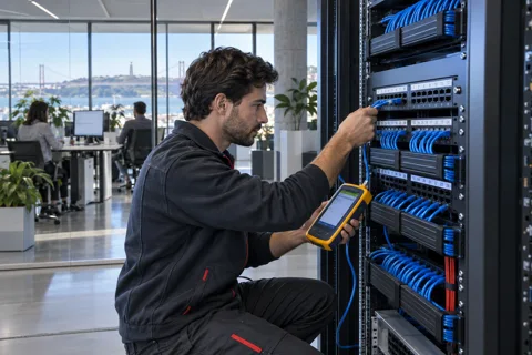 Generated service illustration: Structured cabling for Portugal project planning