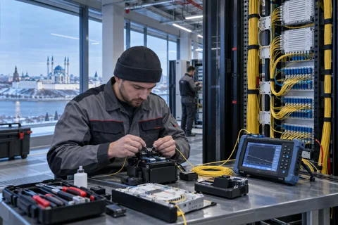 Generated service illustration: Private fibre infrastructure for Russia project planning