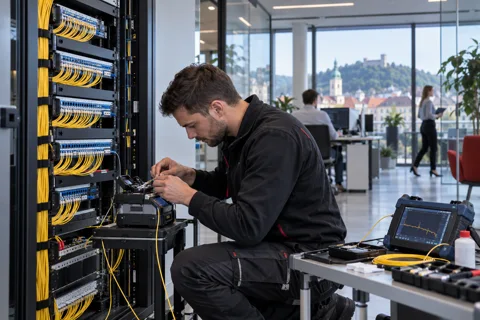Generated service illustration: Private fibre infrastructure for Slovenia project planning