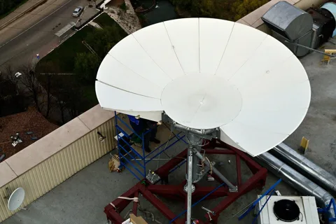 Illustrative equipment reference: "satellite dish" for Ukraine project planning