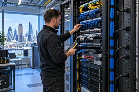 Generated service illustration: network infrastructure for United Kingdom project planning
