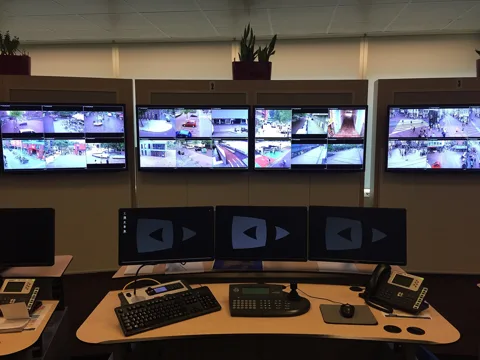 Illustrative equipment reference: "surveillance camera" for London project planning