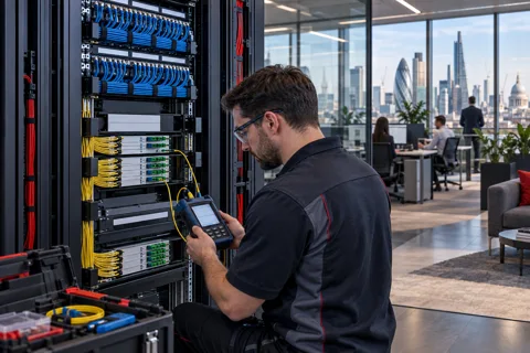 Generated service illustration: Private fibre infrastructure for London project planning
