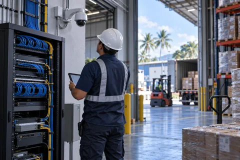 Generated service illustration: Structured cabling for Panama project planning