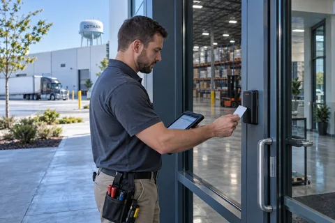 Generated service illustration: Access control and security integration for Alabama project planning