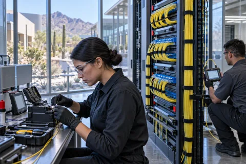 Generated service illustration: Private fibre infrastructure for Arizona project planning
