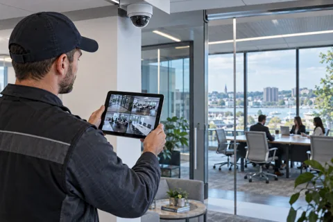 Generated service illustration: Commercial CCTV installation for Connecticut project planning
