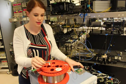 Illustrative equipment reference: "optical fibre" for Kentucky project planning