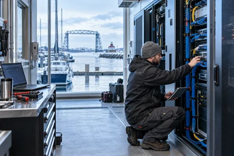 Generated service illustration: IT infrastructure and equipment rooms for Minnesota project planning