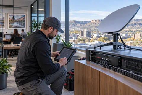 Generated service illustration: Remote connectivity and secure administration for Montana project planning