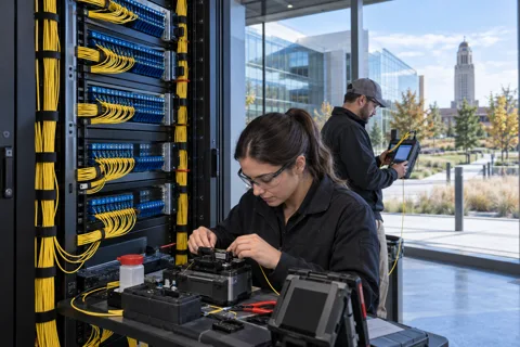 Generated service illustration: Private fibre infrastructure for Nebraska project planning