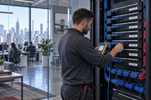 Generated service illustration: Structured cabling for New York project planning