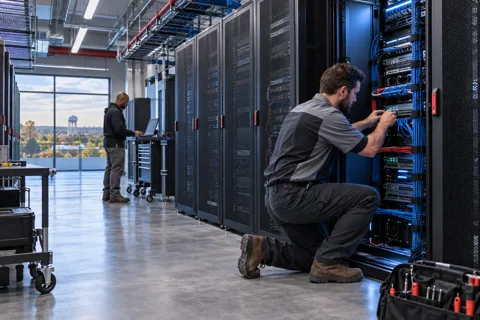 Generated service illustration: IT infrastructure and equipment rooms for Tennessee project planning