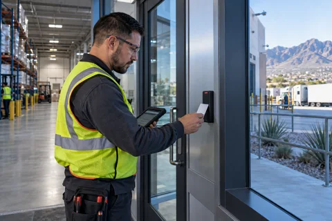 Generated service illustration: Access control and security integration for Texas project planning